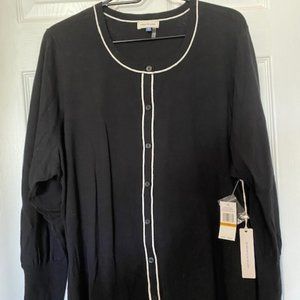 Court and Rowe Black Cardigan Sweater, size 3x, new with tags